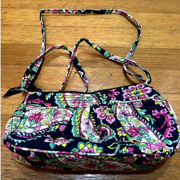Vera Bradley Petal Paisley On The Go Crossbody Shoulder Bag Purse Handbag - Picture 2 of 4